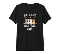 Cat Only One Woman Where Cats Loves Funny Premium T-Shirt