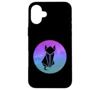 Cat Origami Galaxy Vaporwave Aesthetic Retro Animals Case for iPhone 16 Plus