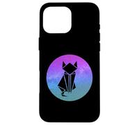 Cat Origami Galaxy Vaporwave Aesthetic Retro Animals Case for iPhone 16 Pro Max