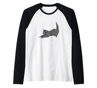 Cat Origami Raglan Baseball Tee