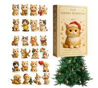 Cat Ornament Christmas Advent 2025,2D Acrylic Decoration for Christmas Tree | 24 Days Countdown Calendar with Cat Ornaments | for Living Room Family Adults Kids Holiday Party Favors