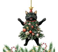 Cat Ornaments For Christmas Tree, Cat Christmas Ornaments, Christmas Tree Decoration, Cute Kitten Pendant Christmas Decorations, Car Interior Accessories Decoration