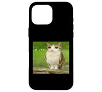 Cat Owl Funny Cursed Hello bro Brainrot Meowl hi vro Meme Case for iPhone 16 Pro Max