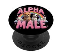 Cat Owner Alpha Cute Kitten Meme Male Men or Women PopSockets Adhesive PopGrip