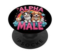 Cat Owner Alpha Cute Kitten Meme Male Men or Women PopSockets Adhesive PopGrip