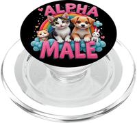 Cat Owner Alpha Cute Kitten Meme Male Men or Women PopSockets PopGrip for MagSafe