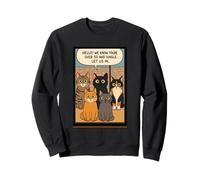 Cat Owner Lover Over 50 Single With Cats Kittens Vintage Sweatshirt