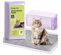 Cat Pads Refills for Tidy Cats Breeze Litter System - Super Absorbent 6-Layer Pads for Odor Control, Activated Carbon - 16.9" x 11.4" - Pack of 20 Litter Box Replacement Pads