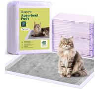 Cat Pads Refills for Tidy Cats Breeze Litter System - Super Absorbent 6-Layer Pads for Odor Control, Activated Carbon - 16.9" x 11.4" - Pack of 40 Litter Box Replacement Pads