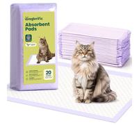 Cat Pads Refills for Tidy Cats Breeze Litter System - Super Absorbent 6-Layer Pads for Odor Control Unscented - 16.9" x 11.4" - Pack of 20 Litter Box Replacement Pads