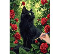 Cat Paint by Numbers for Adults, DIY Paint by Numbers Animal without Frame, Painting by Number for Adults Beginners, Canvas Kits with Brushes, for Home Wall Decor, Gifts for Women, 90x120cm, -8212