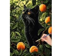 Cat Paint by Numbers for Adults, DIY Paint by Numbers Animal without Frame, Painting by Number for Adults Beginners, Canvas Kits with Brushes, for Home Wall Decor, Gifts for Women, 60x80cm, -8138