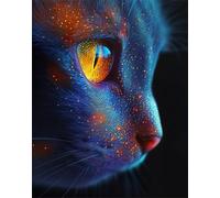 Cat Paint by Numbers for Adults, Dream Paint by Numbers Kits On Colored Canvas, Hobbies for Adults Women, Easy DIY Acrylic Pigment Drawing Paintwork for Gifts Wall Decor, 24x32in, Without Frame x-z919