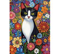 Cat Paint by Numbers for Adults, Paint by Numbers Colorful Pattern DIY Acrylic Oil Painting Kits, with 3 Brushes, Simple Painting Kits for Beginner Kids for Home Wall Decor Gifts 50X70cm, Model 269