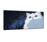 Cat Paint by Numbers for Adults, Paint by Numbers Kits On Canvas, DIY Digital Painting for Adults Beginners with Acrylic and Brushes, Cartoon Oil Painting Craft for Home Wall Decor 24x48 Inch w0-529