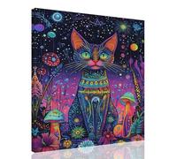 Cat Paint by Numbers for Adults with Frame, Colorful Paint by Number Canvas Kits with Acrylic Paints Brushes, Hobbies for Adults Women DIY Oil Painting Kits for Home Wall Decor Gifts 12x16 inch,kk-891