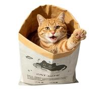Cat Paper Bag Toy - Interactive Crinkle Kraft Crawling Play Sack for Indoor