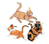 Cat Paper Doll | Flexible Bulldog Decoration with 14 Movable Joints,Animal Figure Paper Craft Kit - for Desktop Home Party Hobby Halloween Thanksgiving Holiday Birthday Dormitory Apartment