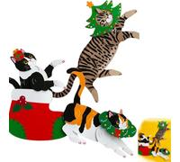 Cat Paper Doll, Posable Jointed Cat with 14 Movable Joints, 4 Designs Cats Papers Dolls, DIY Craft Kit for Kids & Adults, Christmas Birthday Art Creative Gift for Pet Lovers (Cats & Set)