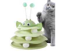 Cat Path Toy | 3-Layer Tower with Ball Puzzle for Kittens | Swivel Toys for Indoor Cats, Living Room Basement Room Apartment House Colon