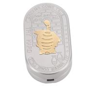 Cat Pattern Haptic Slider 360 Degree Rotating Fingertip Push Slider Stress Relief Toy for Adults Office Travel Metal 3.7x4.8x1.4cm