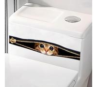 Cat Pattern PVC Wall Decal Waterproof And Self For Bathroom Living Room Bedroom On Compatible Surfaces