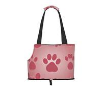 cat paw Background Printed pet Shoulder Bag, Suitable for Small Dogs and Cats, Shopping and Travel Dual-Purpose Bag
