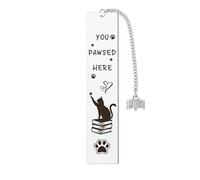 Cat Paw Bookmark Kitten Stainless Steel Metal Bookmarks for Women Cat Lovers Bookmark Cute Funny Book Mark Gifts for Book Lovers Friendship Christmas Birthday Thanksgiving Valentine's Day Graduation
