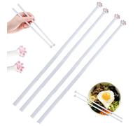 Cat Paw Chopsticks,Forreen 2 Pairs Reusable Non-Slip Chopsticks,Unique Cute Pink Paw Prints Chinese Chopstick,Funny Chopstick with Cats Design,for Cat Lovers,for Kitchen,Home,Hotel,Restaurant,Party