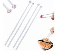 Cat Paw Chopsticks, Meowgic Chopsticks, Reusable Lightweight Non-Slip Grip Eating Chopstick with Cute Fun Pink Paw Prints, Kitty Themed Meowgic Chopstick, Animals Chop Sticks for Cat Lovers (2 Pairs)
