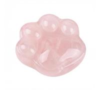 Cat Paw Crystal Natural Stone Worry Stone Rose Quartz for Relaxation Lucky Stone Spiritual Gifts for Cat Lovers Women Decoration (Rose Quartz)
