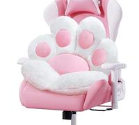 Cat Paw Cushion Cute Chair Cushions Kawaii Cat Paw Shape 28"x 24"Gaming Chair Cushion kitty Plush Lazy Sofa Pillow for Girl Gamer Chair,kawaii Accessories Stuff Room Decor Bedroom Decor Pad (White)
