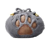 Cat Paw Makeup Bag - Plush Crampons Bag, Small Cosmetic Bag with Cat Paw Design | Cosmetic Bags Case, Makeup Storage Bag, Small Bags, Grey, Se référer au descriptif, Refer to description