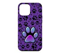Cat Paw Pattern Cute Purple Blue - cats kitten pets paws Case for iPhone 12 Pro Max