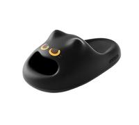 Cat Paw Print Slippers Shower Shoe Womens UK 5 Summer Cat Paw Footprints Slippers Cute EVA Height Increase Home Shoes Black Footwear