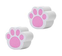 Cat Paw Shape Glass Cleaning Sponge 2 Pack for Bathroom Mirror | Pink, Thickened Fibre Blend with Foam Core, Wipes Dirt, Grime and Grease from Tools or Kitchen Utensils