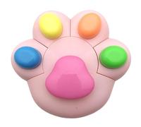Cat Paw Shape Highlighters, Vibrant Fluorescent Marker, 7.5x8x3cm, Cute Pastel Color Highlighter, 5 ìn 1 Colored Marker, Comfortable Grip, For Journaling, Note Taking, Scrapbooking