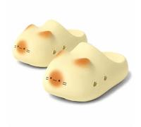 Cat Paw Slippers, 3D Ears & Tail, Thick EVA Cloud Cushion Sole, Breathable Closed-Toe Clogs with Arch Support, Adjustable Strap 2-in-1 Sandals for Indoor & Outdoor