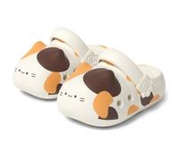 Cat Paw Slippers, 3D Ears & Tail, Thick EVA Cloud Cushion Sole, Breathable Closed-Toe Clogs with Arch Support, Adjustable Strap 2-in-1 Sandals for Indoor & Outdoor