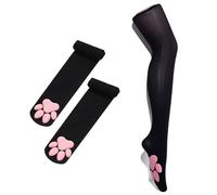 Cat Paw Socks for Women, Cute Thigh High Socks with 3D Toe Beans, Cat Socks, Kawaii Soft Knee High Socks for Cosplay, Halloween Party or Daily Wear