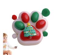 Cat Paw Soft Toy - 1.18inch High Resilience Ultra Soft Squeeze Toy Stress Relief Paw for Girls, Fun Pinch Fidget with Squishy Feel, Kitty Lover Gift for Relaxation, Red & Green, Pocket Size