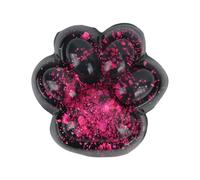 Cat Paw Squeeze Toy, Glitter Jelly Kitty Cute Cat Paw Squishy Kawaii Soft Fufu Squeeze Fidget Stress Sensory Novelty Toys Big for Kids Adults School Office (Purple Starry Sky)