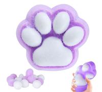 Cat Paw Squishy, Squishy Paw, Giant Paw Squishy, Silicone Squishy Toys for Stress Relief, Handmade Plush Paw Squishy for Kids Adults Birthday Party Gift (Purple)