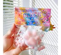 Cat Paw Squishy Toy, Cat Paw Squeeze Toys, Cute Soft Sensory Toys Pig Biscuit Donut Shaped Decompression Toys, Mini Squishies Stress Relief Toy, Squishy Animals Toy Gift for Kids Party (Cat Paw)