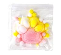 Cat Paw Squishy Toys, 5in Multicolored Jelly Kitty Squeeze Toys Cute Fufu Squishy Fidget Animals Toys Fun Paw Squishy Toys for Stress Alleviation Relaxation