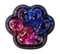 Cat Paw Stress Relief Squeeze Toy - Glitter Fidget Toy for Anxiety, Soft Silicone Squishy Ball, Portable Sensory Stress Ball for Adults Kids Teens, Office Desk Toy Gift (Multicolor)