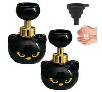 Cat Pawprint Soap Dispenser, Pawprint Magic Black Cat Soap Dispenser- Halloween Edition, Cat Paw Foam Soap, For Bathroom & Kitchen, Cat Lovers Gift (2pcs)