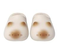 Cat Paws Footprints Fluffy Plush Slippers - Height Increase Non-Slip Winter Furry Slippers, Soft Warm Cozy To The Touch for Fall (White,6)