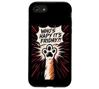 Cat Paws Friday Humor Cute Comic Happy-Friday Case for iPhone SE (2020) / 7/8