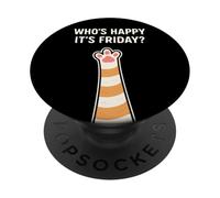 Cat Paws Friday Humor Cute Kawaii Happy-Friday PopSockets Adhesive PopGrip